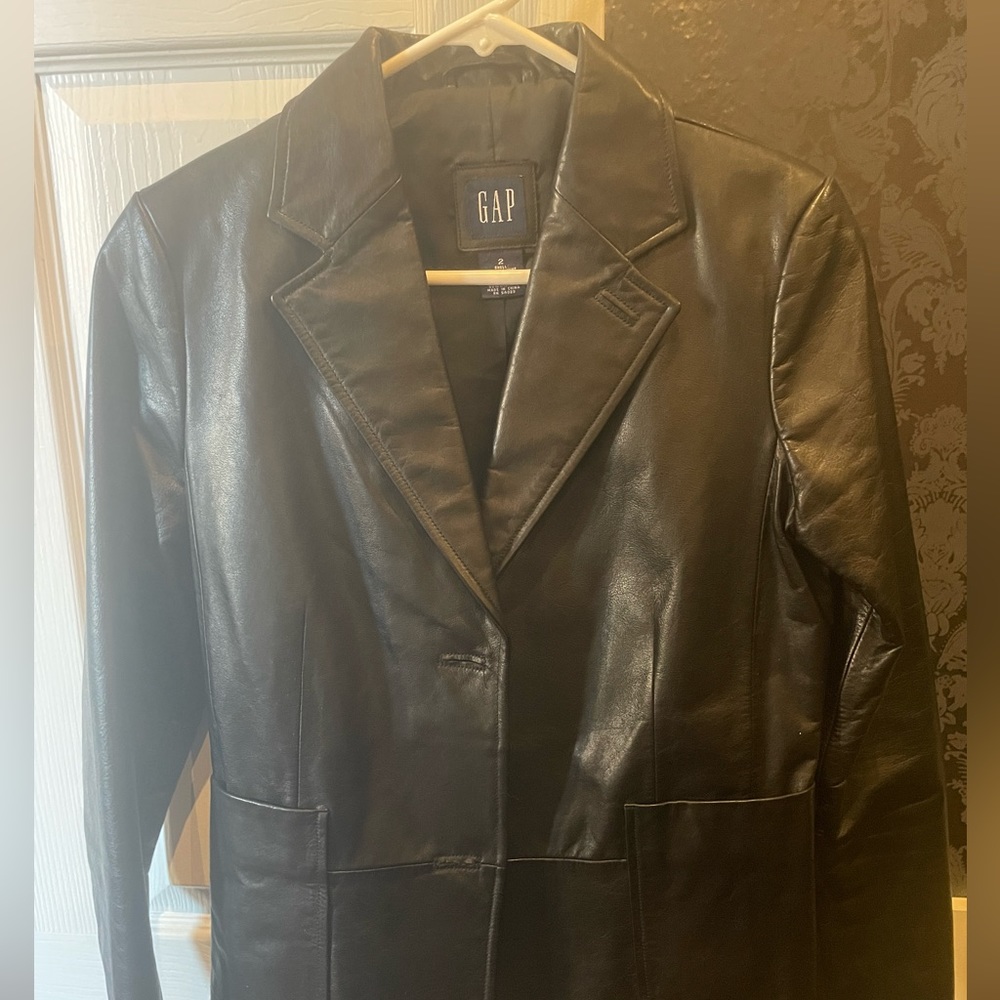 Gap real leather jacket-size 2